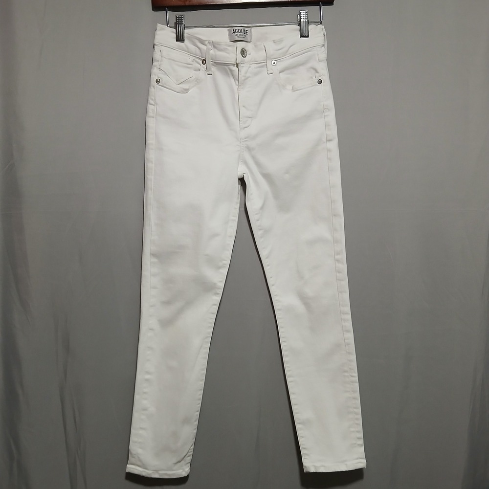 AGOLDE Los Angeles Premium White High Rise Skinny Jeans Womenswear Fashion